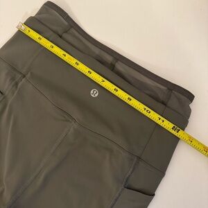 Lululemon RARE Femme Force Size 6 Super High Rise Yoga Bike Shorts Grey Sage